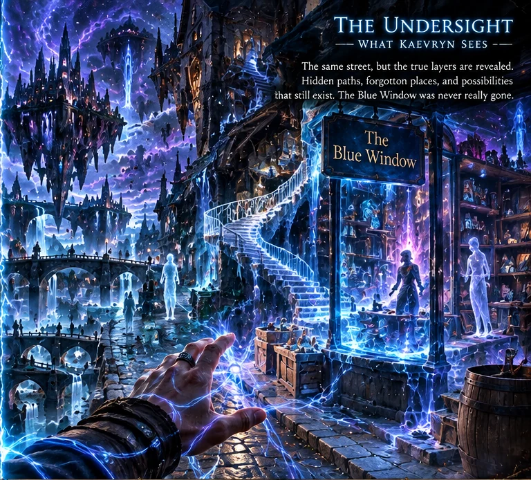 The same street glimpsed through the Undersight
